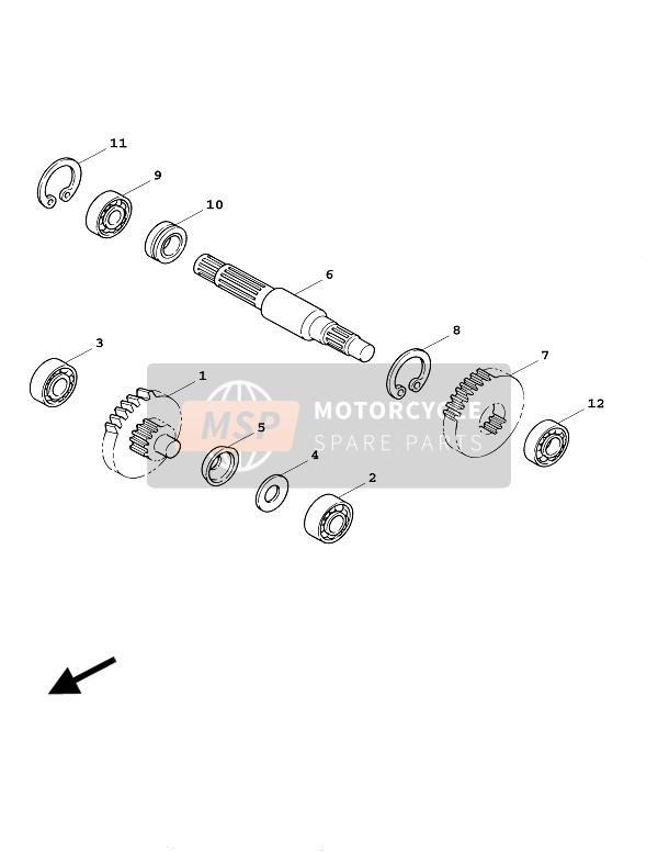 4VPE72110100, 1ERE Pignon Secondai, Yamaha, 0